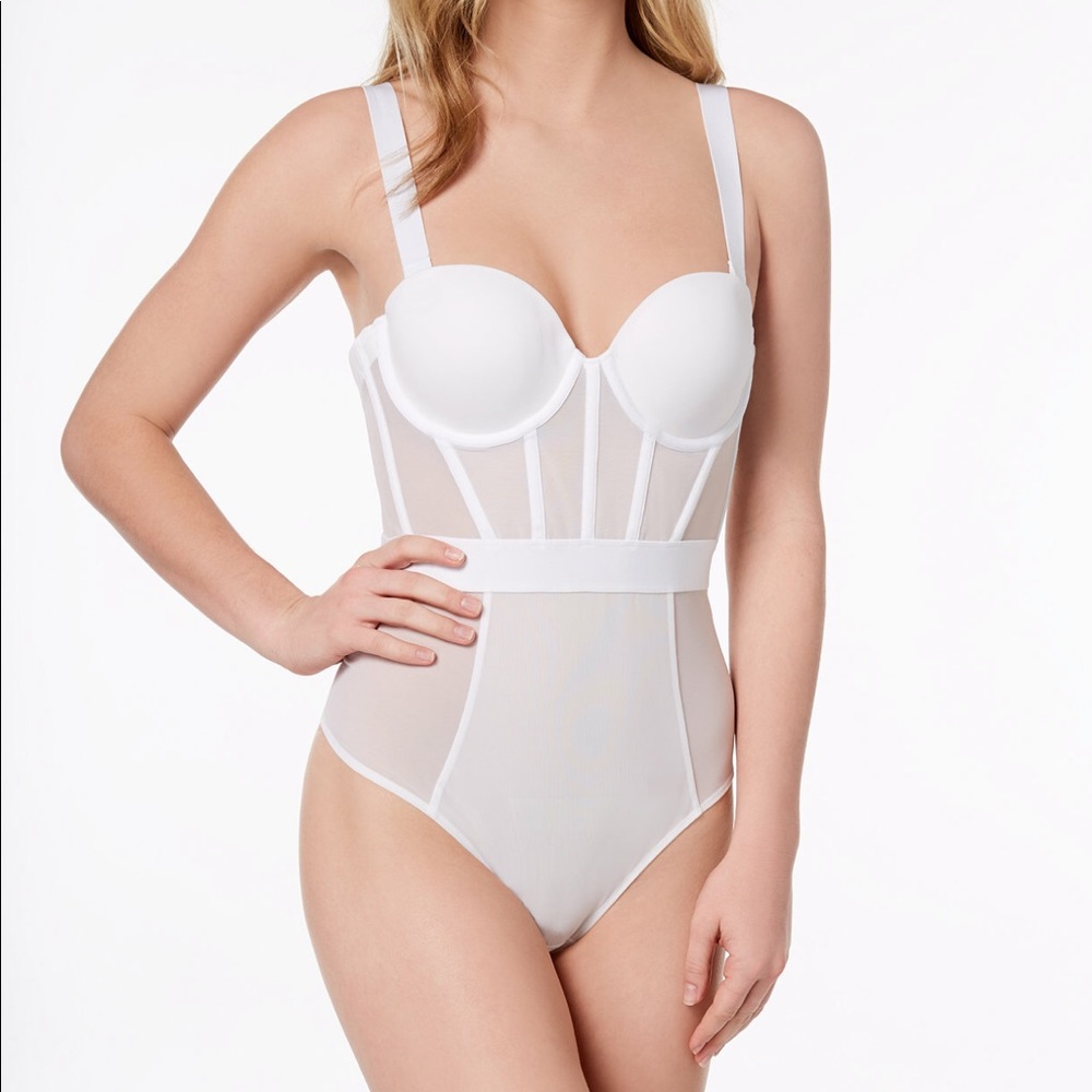DKNY Sheer Strap/strapless Thong Bodysuit